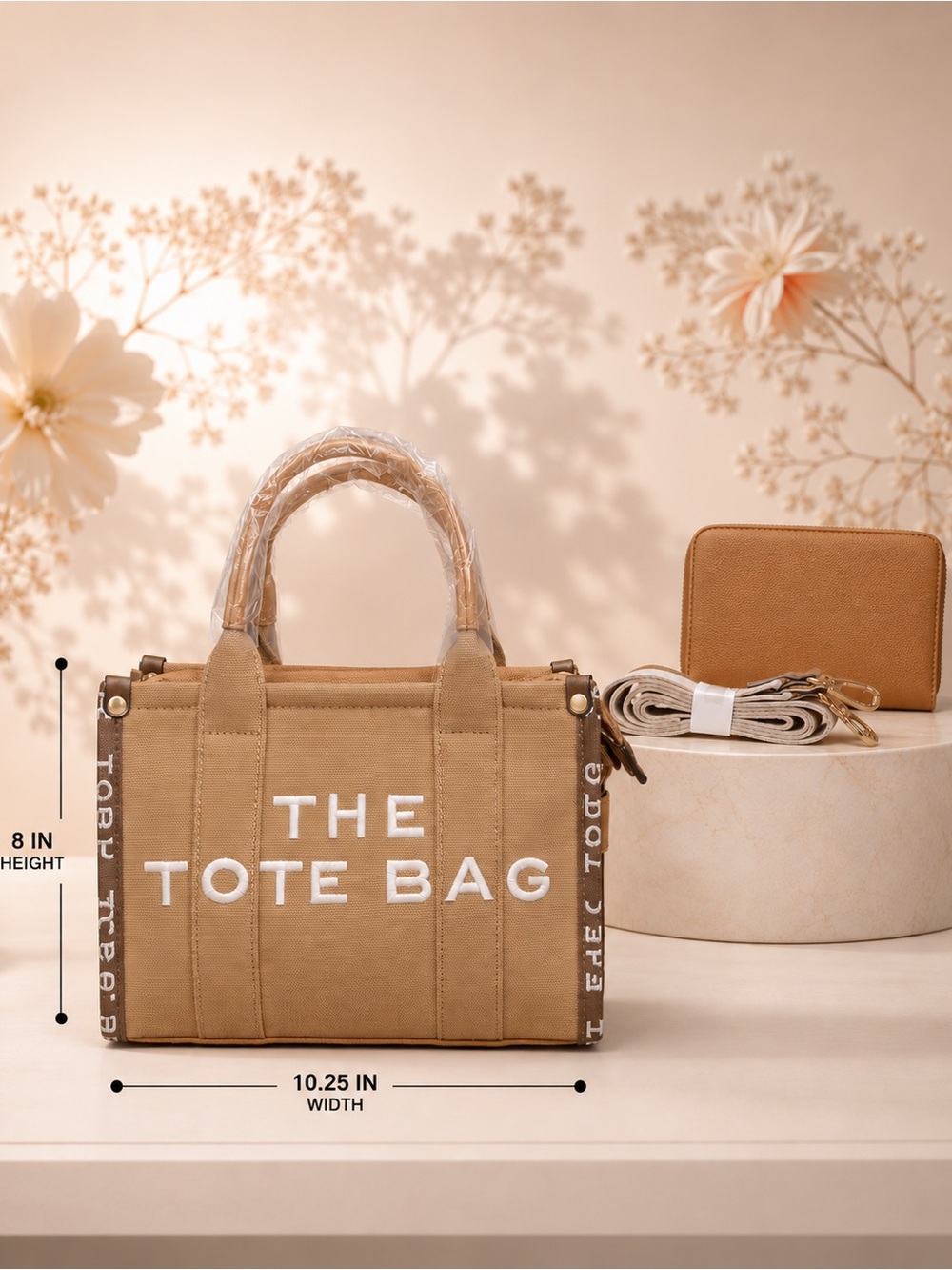 2 TONE TOTE BAG WITH WALLET